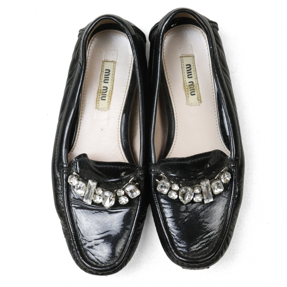 Vintage Miu Miu Leather Flats Size 8